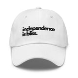 Independence is Bliss Hat White